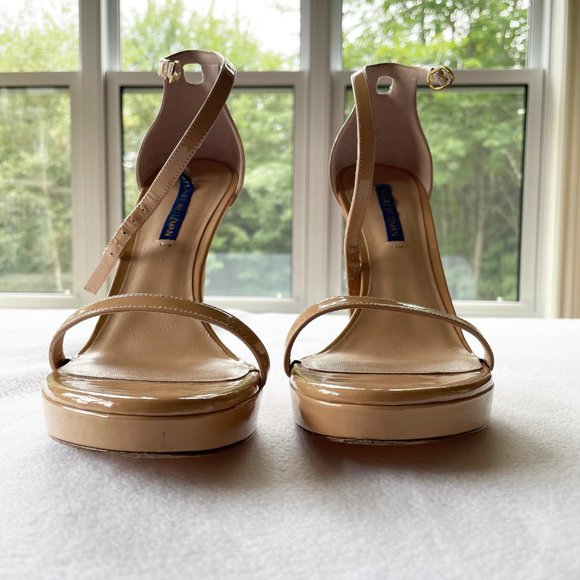 SOLD Stuart Weitzman Adobe Patent Nudist Disco size 9 - Picture 8 of 16